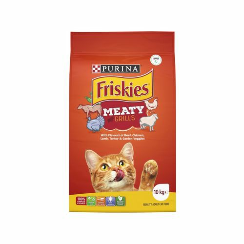 10Kg Adult Meaty Grills Dry Cat Food Cats