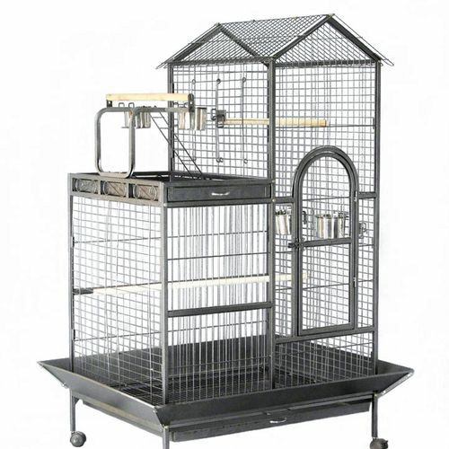 160Cm Xl Bird Cage Pet Parrot Aviary Perch Castor Wheels Birds