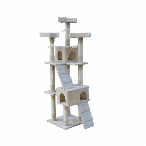 170Cm Cat Scratching Post Tree Post House Tower With Ladder Furniture Beige Cats