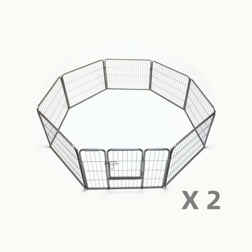 2 X 8 Panel 60 Cm Heavy Duty Pet Dog Puppy Cat Rabbit Exercise Playpen Fence Dogs