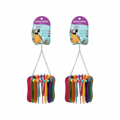 20X10Cm Rainbow Popsicle Parrot Pet/Bird Toy – 2X Birds