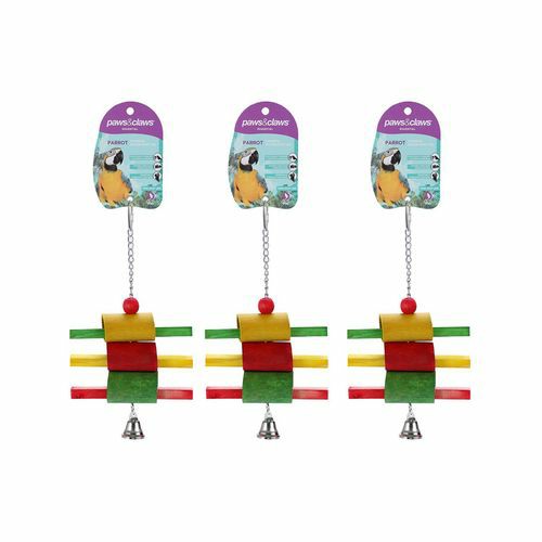 20X5Cm Rainbow Stick Parrot Pet/Bird Toy – 3X Birds