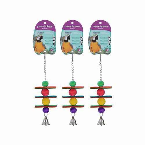 23X7.5Cm Flower Parrot Pet/Bird Hanging Toy – 3X Birds