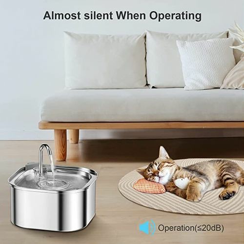 3.2L Automatic Electric Pet Water Fountain Dog Cat Stainless Steel Feeder Bowl Dispenser Cats