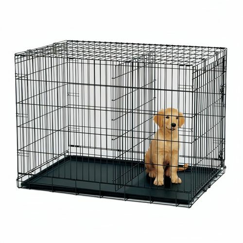 30′ Collapsible Metal Dog Rabbit Crate Cage Cat Carrier With Divider Dogs