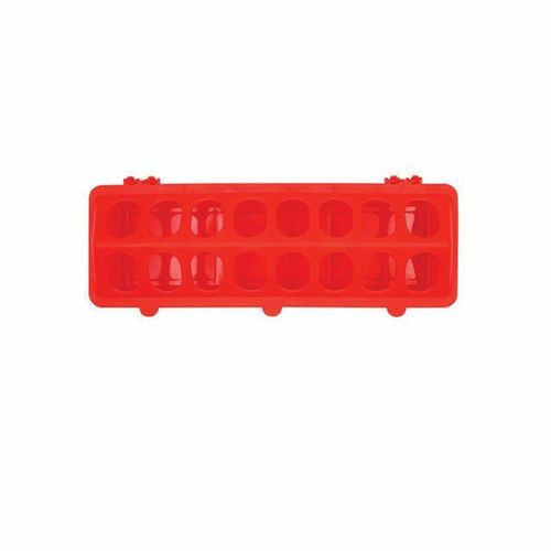 30Cm Long Poultry Feeder Feeding Trough Chicken Chick Red Plastic Flip Top Container Pet Enclosures And Gates