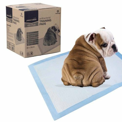 400Pc Paws & Claws 56Cm Dog Pet Toilet Training Pads Absorbent Eco Antibacterial Dogs