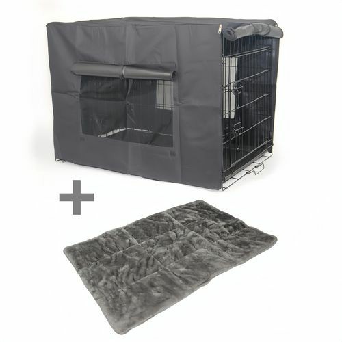 42′ Portable Foldable Dog Cat Rabbit Collapsible Crate Pet Cage With Cover Mat Dogs