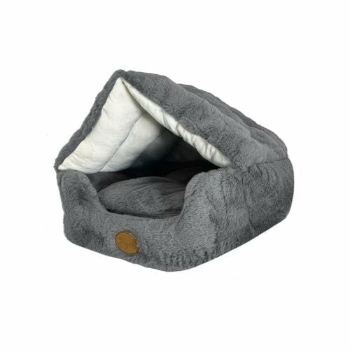 45Cm House Cat Igloo Bed Plush Dark Grey Beds