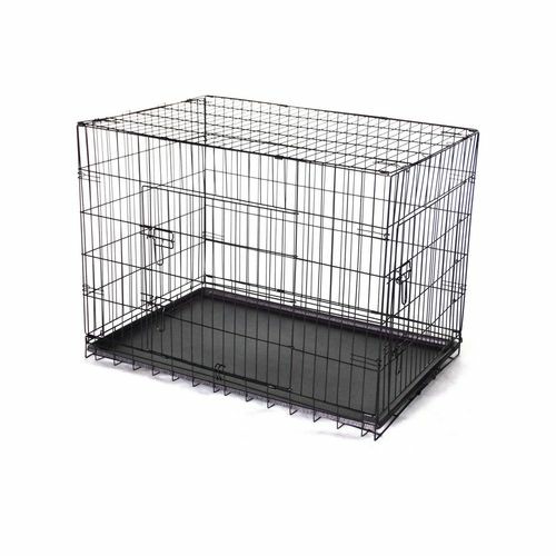 48′ Collapsible Metal Dog Cat Crate Cat Rabbit Puppy Cage With Tray Dogs