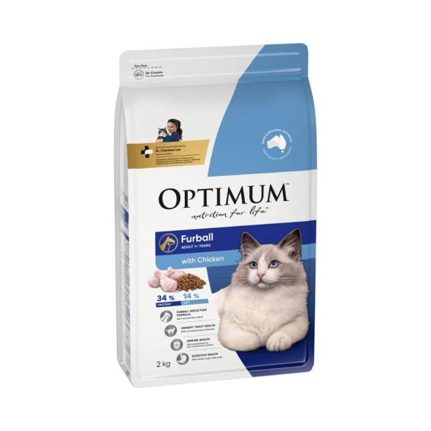 Adult +1 Furball Dry Cat Food With Chicken 2Kg Cats