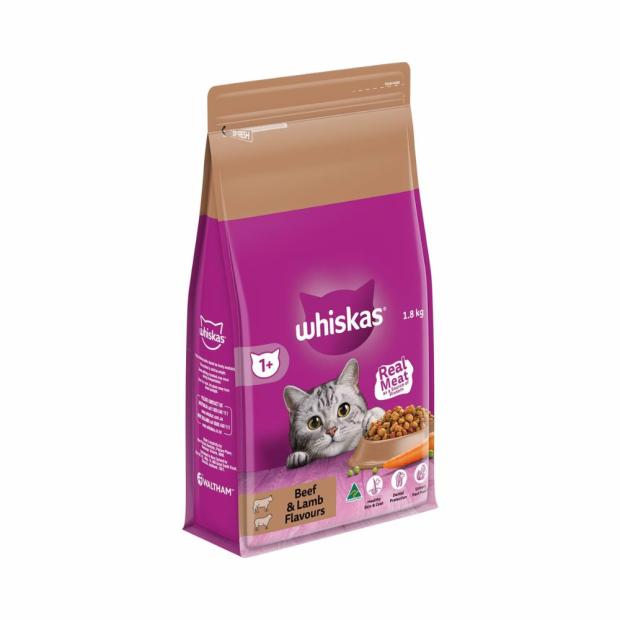 Adult 1+ Years Dry Cat Food Beef & Lamb Flavours 1.8Kg Cats