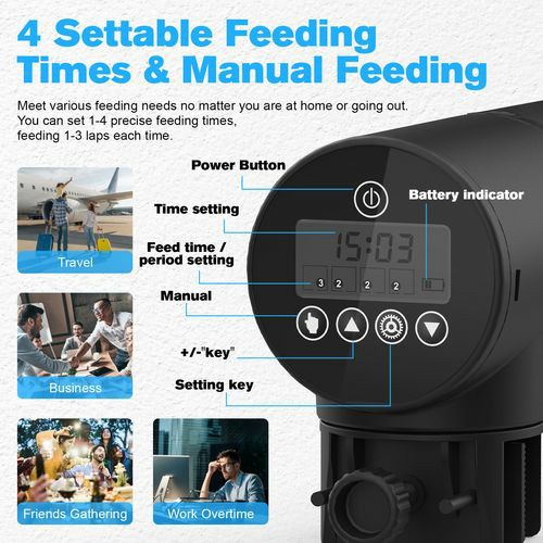 Automatic Fish Feeder Timer Usb Rechargeable Fish