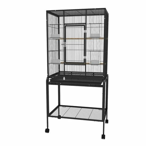 Bird Cage Parrot Pet Cage Aviary Stand-Alone Aviary Budgie Perch Castor Wheels 2 Perches 140Cm Birds