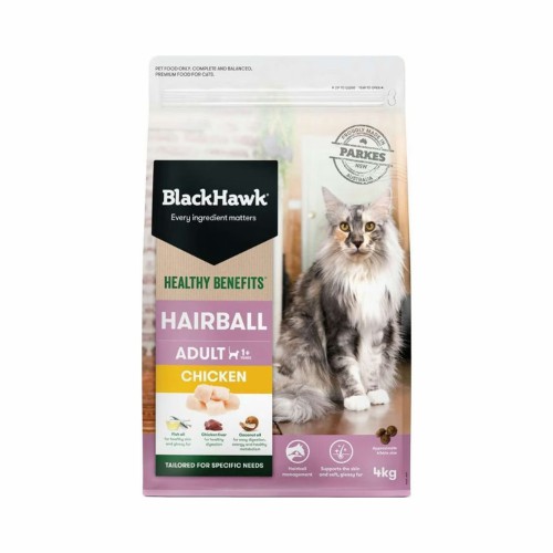 Black Hawk – Healthy Benefits Hairball Chicken Dry Cat Food 4Kg Cats