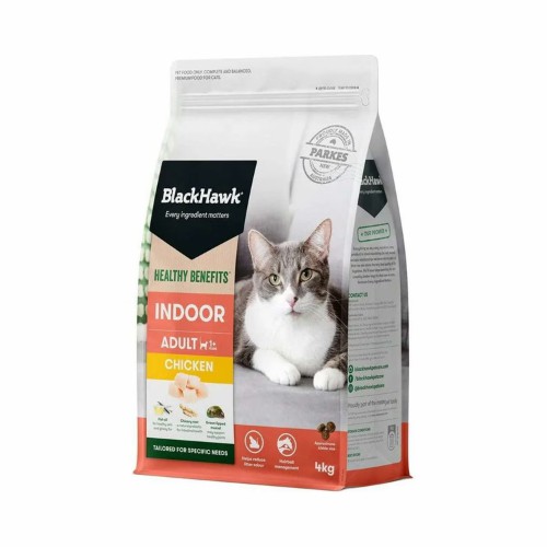 Black Hawk – Healthy Benefits Indoor Chicken Dry Cat Food 4Kg Cats