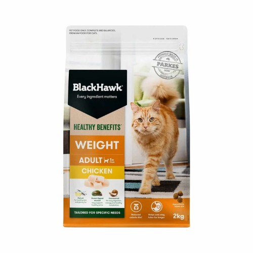 Black Hawk – Healthy Benefits Weight Chicken Adult Cat Food 2Kg Cats