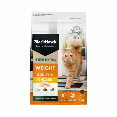 Black Hawk – Healthy Benefits Weight Chicken Adult Dry Cat Food 4Kg Cats