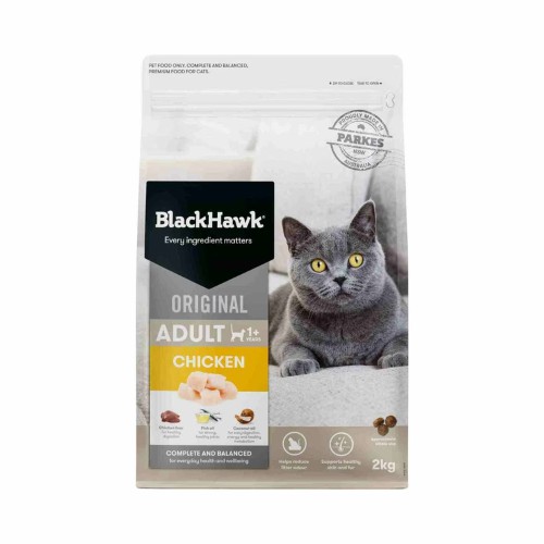 Black Hawk – Original Chicken Dry Cat Food 2Kg Cats