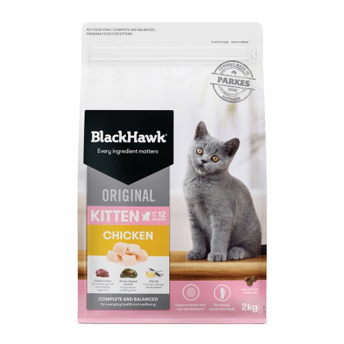 Black Hawk – Original Chicken Dry Kitten Food 2Kg Cats