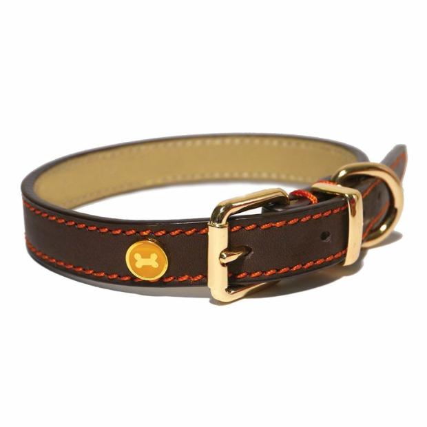 Brown Leather Collar Dogs