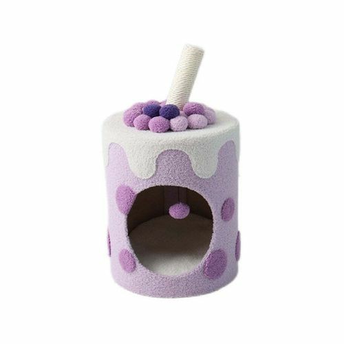 Bubble Milktea Pet/Cat Sleeping House Cave Bed – Purple Beds