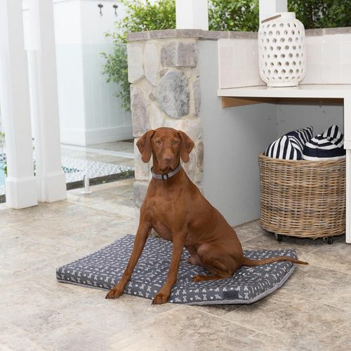 Canvas And Fur Digi Dog Removable Cover Crate Mat  – Large – Grey Beds