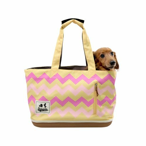 Canvas Pet Carrier Tote For Cats & Dogs Up To 7Kg – Yellow & Pink Carriers And Travel Supplies