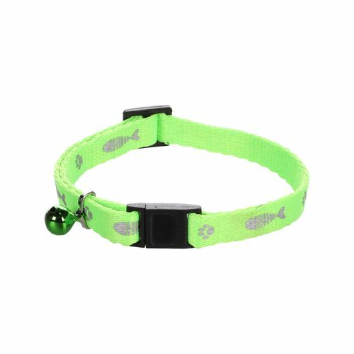 Cat Collar – Ziggi 20-35Cm Green Cats