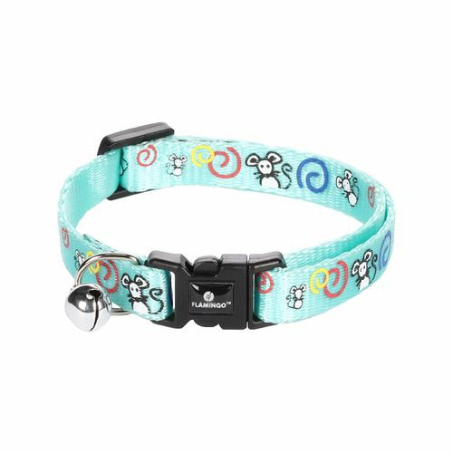 Cat Collar – Ziggi 20-35Cm Mouse Motif Turquoise Cats