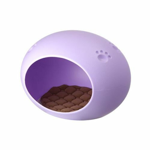 Cave Cat Kitten Box Igloo Cat Bed House Dog Puppy House – Purple – Medium Beds