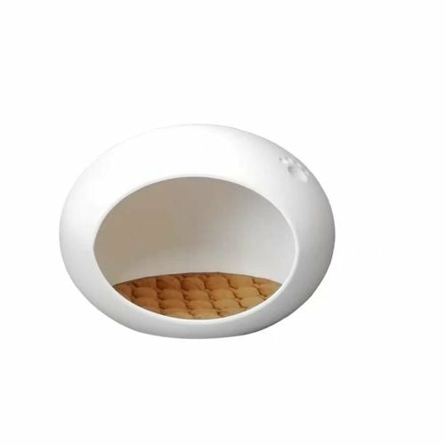 Cave Cat Kitten Box Igloo Cat Bed House Dog Puppy House – White – Medium Beds