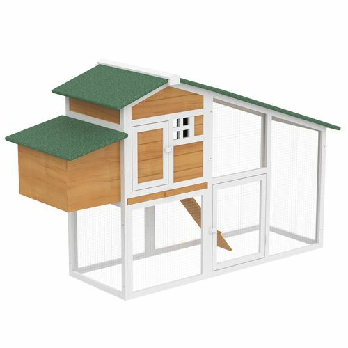 Chicken Coop Rabbit Hutch Guinea Pig Cage Pet House Run Cage 119X48X109Cm Pet Enclosures And Gates