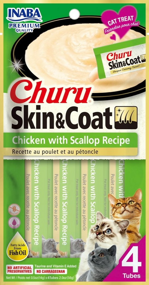 Churu Skin & Coat Chicken With Scallop Recipe Cats