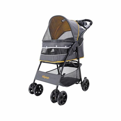 Cloud 9 Pet Stroller For Cats & Dogs Up To 20Kg – Mustard Yellow Carriers And Travel Supplies