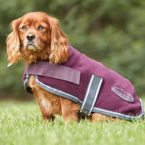 Comfitec Fleece Dog Coat 30Cm Maroon/Grey – Maroon Coats And Jackets