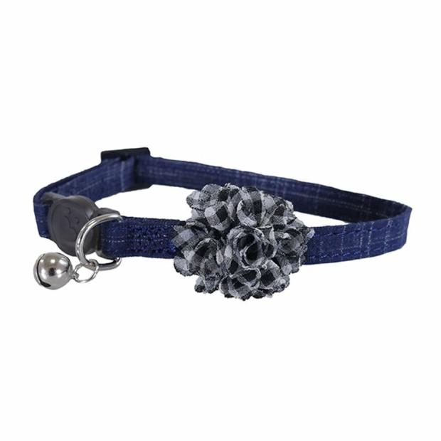 Designer Blue Scrunch Cat Collar Cats