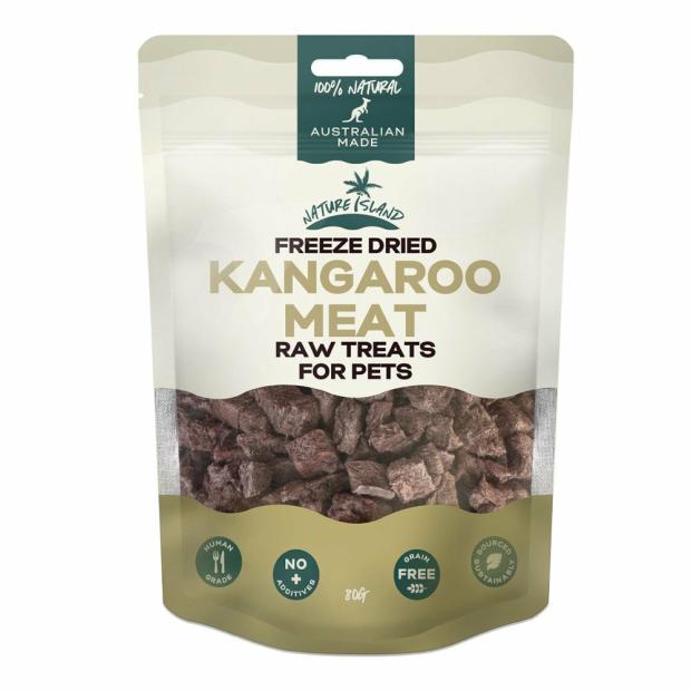 Freeze Dried Kangaroo Meat Raw Treats 80G For Pets Cats