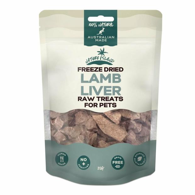 Freeze Dried Lamb Liver Raw Treats 80G For Pets Cats