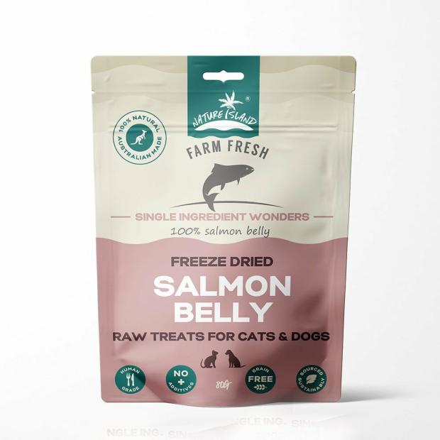 Freeze Dried Salmon Belly Raw Treats 80G For Pets Cats