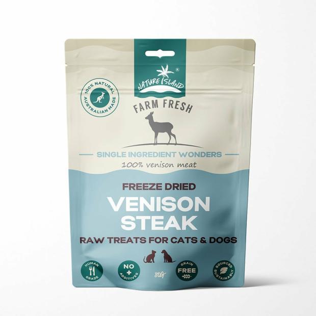 Freeze Dried Venison Steak Raw Treats 80G For Pets Cats