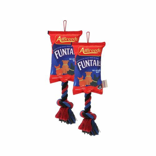 Funtails Lollies Snacks Oxford Tugger W/ Rope 39X21X13Cm – 2Pk Dogs