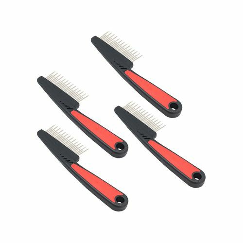 Grooming Comb 18Cm Black & Red – 4Pk Cats