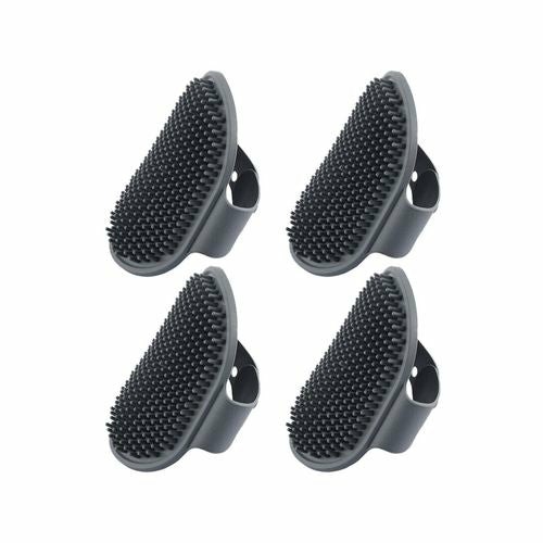 Grooming Mitt Rubber 13.5X10Cm Grey – 4Pk Cats