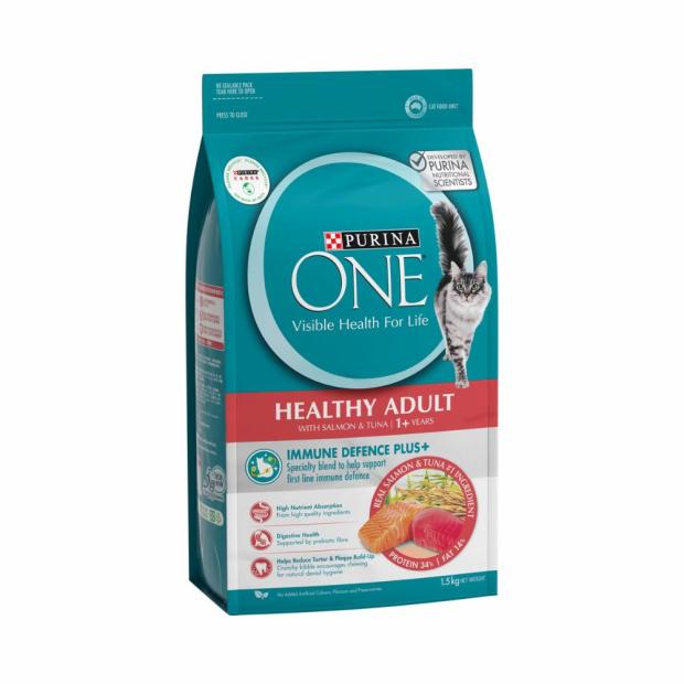 Healthy Adult With Salmon & Tuna 1+ Years Dry Cat Food 1.5Kg Cats