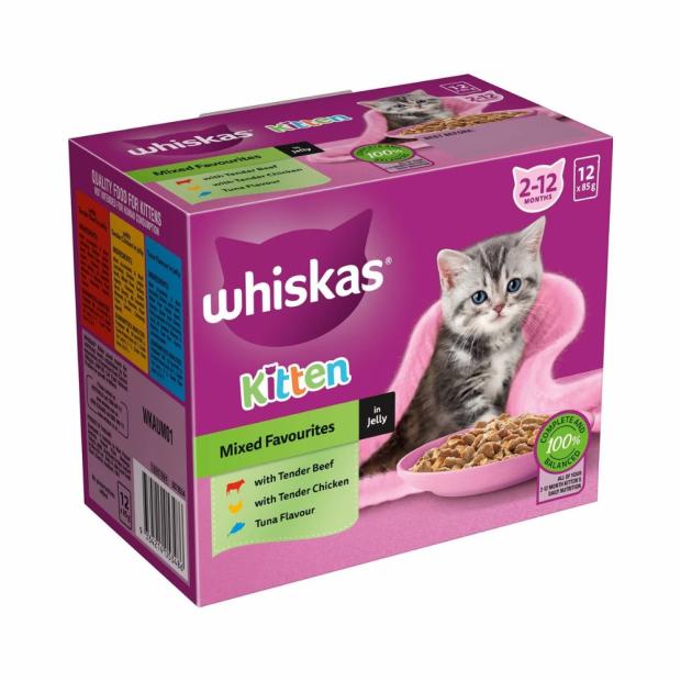 Kitten 2-12 Months Wet Cat Food Mixed Favourites In Jelly 85G X 12 Pack Cats