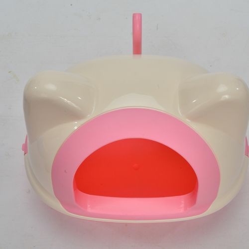 Large Hooded Cat Toilet Litter Box Tray House With Scoop – Pink Cats