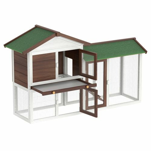 Large Rabbit Hutch Chicken Coop Guinea Pig Cage Pet House Waterproof 133X86X33Cm Pet Enclosures And Gates