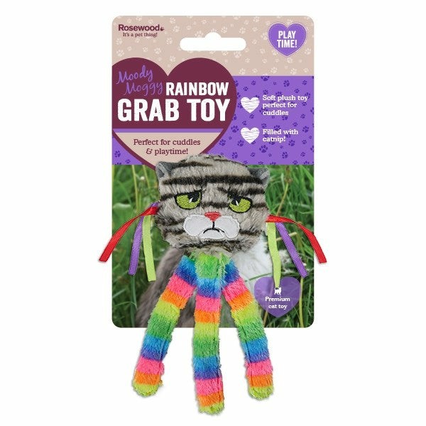 Moody Moggy Rainbow Grab Toy Cats