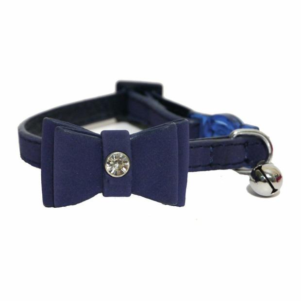 Navy Bow Tie Cat Collar Cats